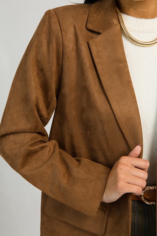 Gold Button Suede Blazer, Brown - 1112-81.jpg