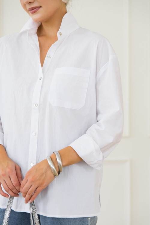 Cecelia Button Down, White