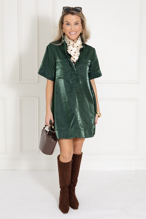 Polka Dot Silk Scarf, Beige - 1113-113.jpg