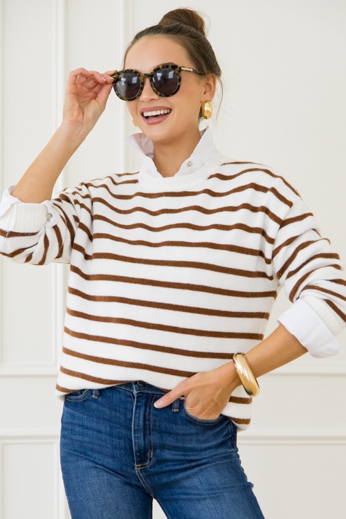 Timeless Stripe Sweater, Ivory