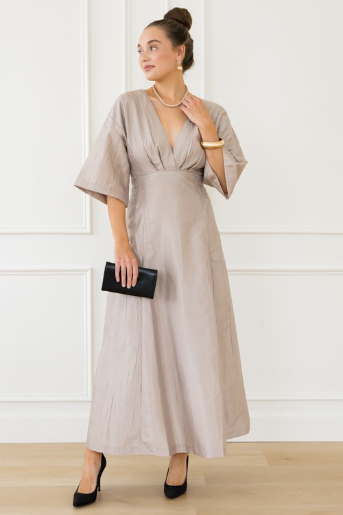 Dress To Impress Maxi, Taupe - SALE - The Blue Door Boutique