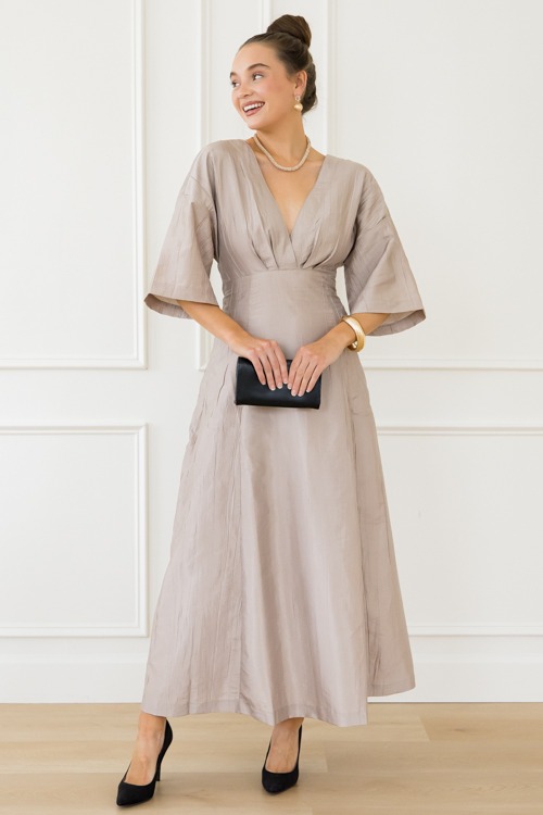 Dress To Impress Maxi, Taupe - SALE - The Blue Door Boutique