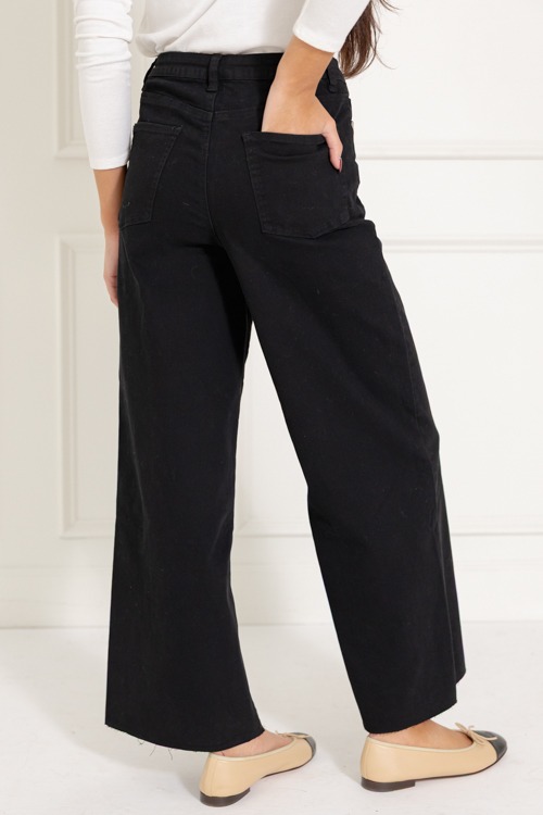 Raw Hem Wide Leg Pants, Black - 1113-92.jpg