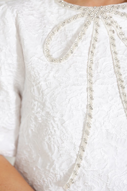 Rhinestone Bow Jacquard Top, White - 1113-99.jpg