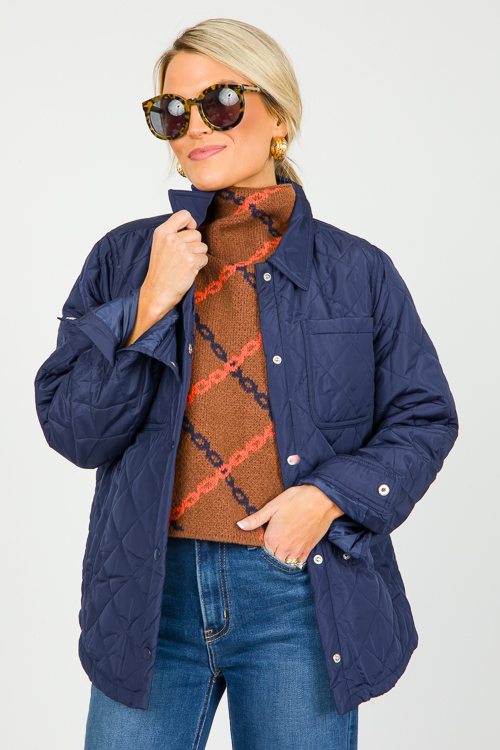 Quilted Jacket, Navy