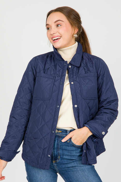 Quilted Jacket, Navy