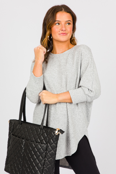 Wendy Knit Tunic, Gray