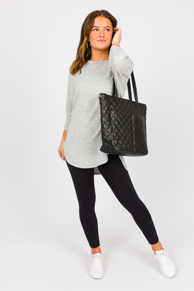 Wendy Knit Tunic, Gray