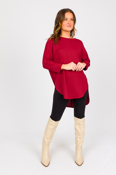 Wendy Knit Tunic, Red