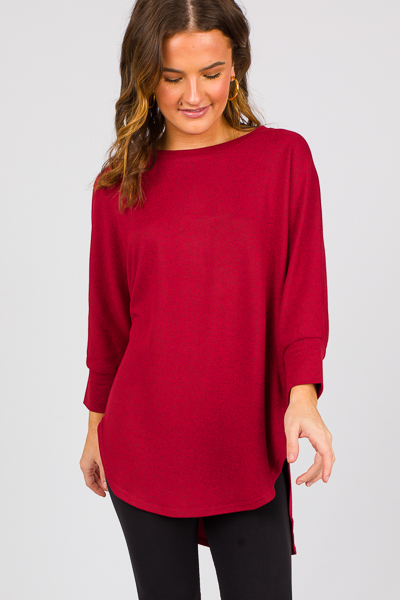 Wendy Knit Tunic, Red
