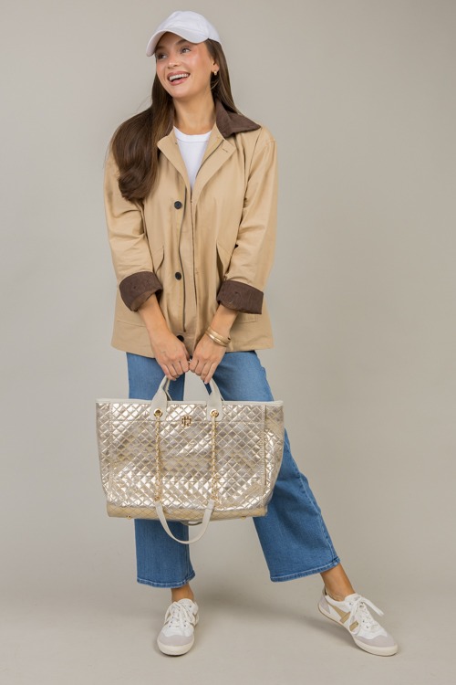 Corded Contrast Jacket, Khaki - 1114-40.jpg