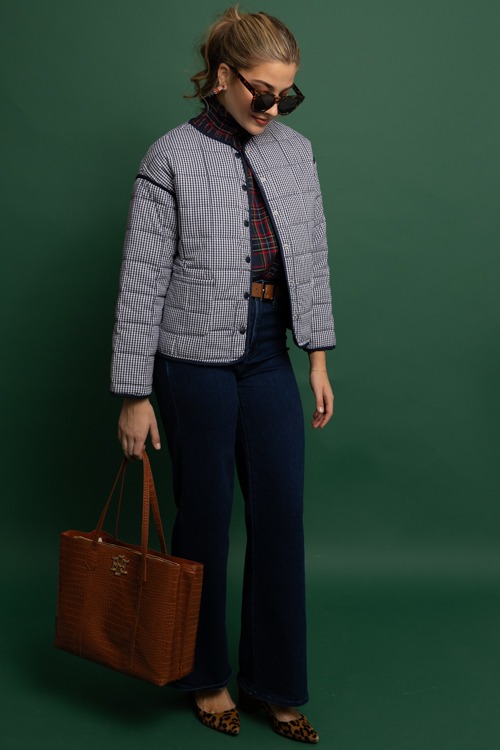 Quilted Gingham Jacket, Navy - 1114-427.jpg