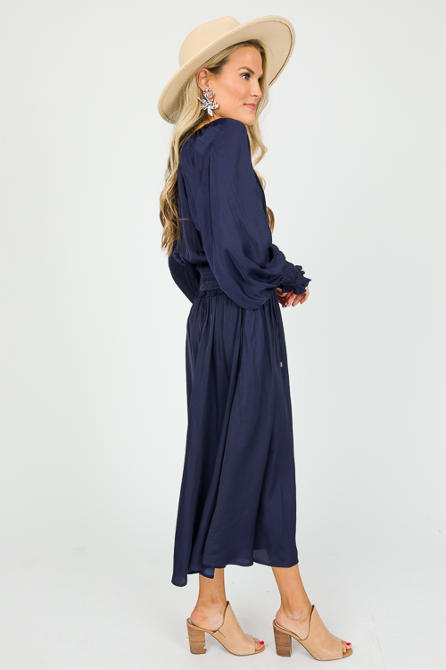 Sonoma Satin Midi, Navy