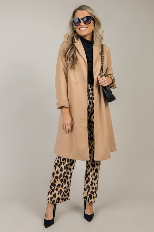 Ellie Open Coat, Camel