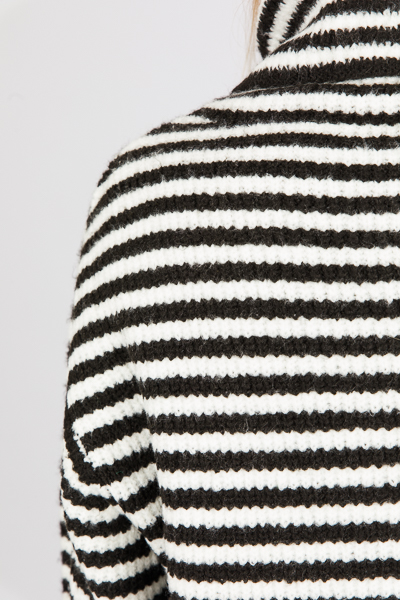 Kirby Stripe Sweater, Blk/White