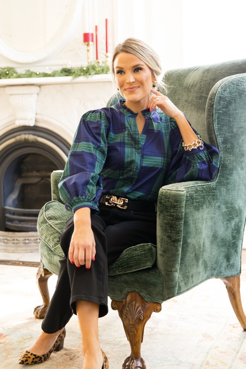 Harris Plaid Top, Navy Green - 1115-130.jpg