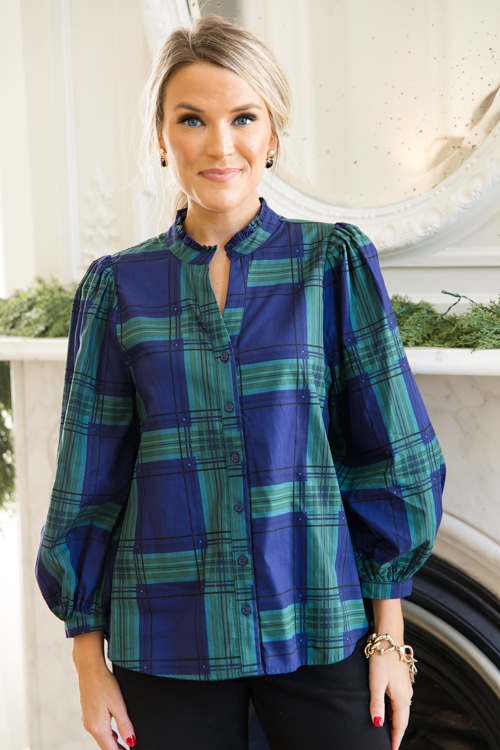 Harris Plaid Top, Navy Green - 1115-132.jpg