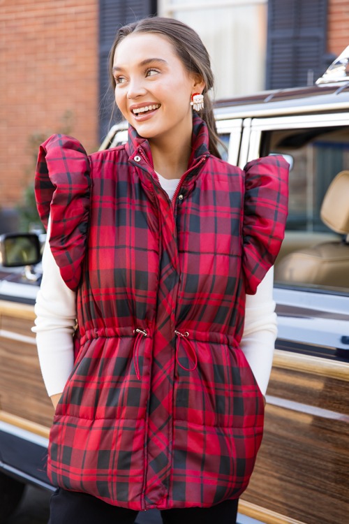 Plaid Ruffle Puffer Vest, Red - 1115-16h.jpg