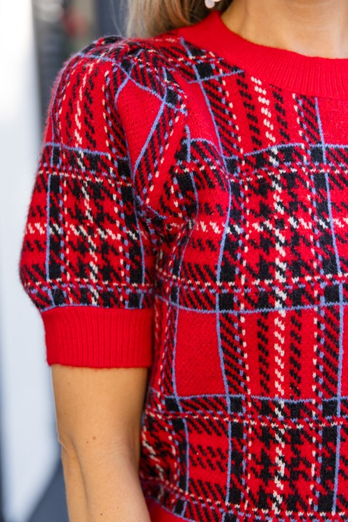 Plaid SS Sweater, Red - 1115-186.jpg