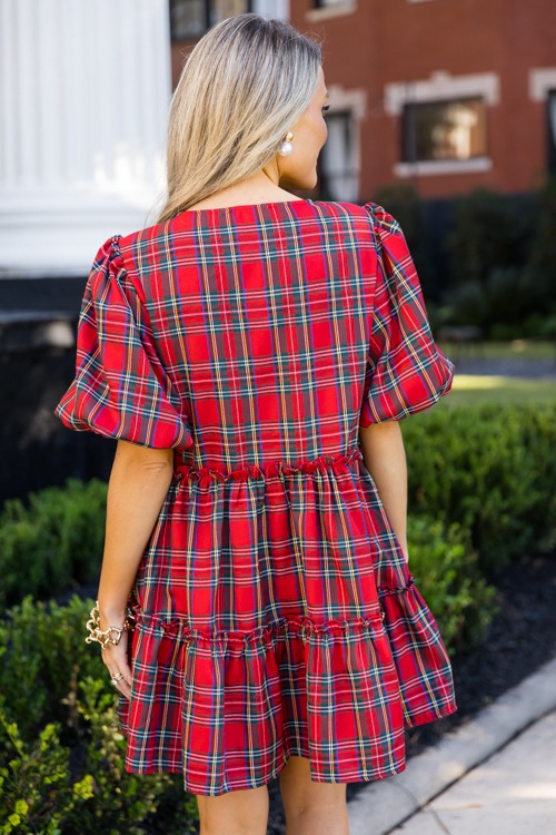 Triple Bow Tartan Dress, Red - 1115-210.jpg