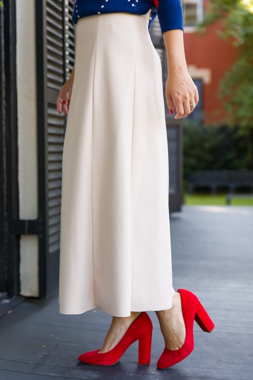 A-Line Leather Midi Skirt, Ecru - 1115-234.jpg