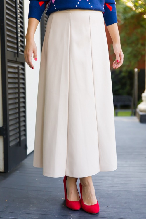 A-Line Leather Midi Skirt, Ecru - 1115-236.jpg