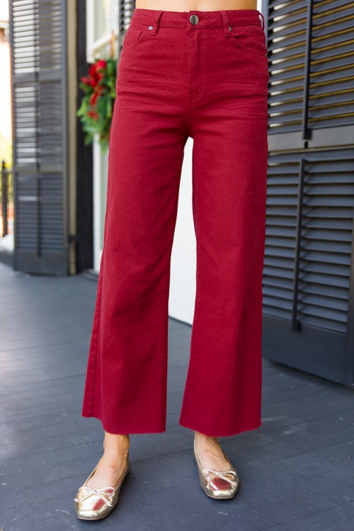 Raw Hem Wide Leg Pants, Garnet - 1115-256p-Edit.jpg