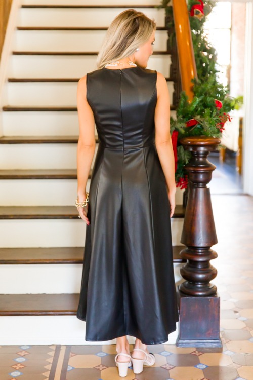 Leather Sleeveless Maxi, Black - 1115-306.jpg