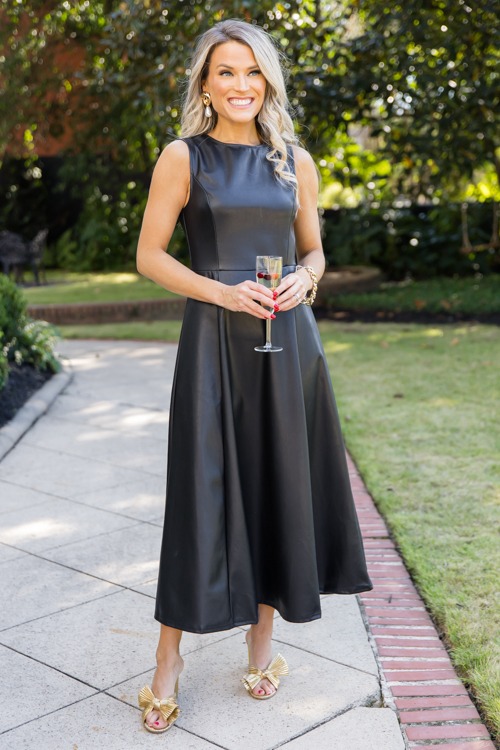 Leather Sleeveless Maxi, Black - 1115-308.jpg