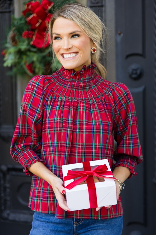 Jace Plaid Smock Top, Red - 1115-45.jpg