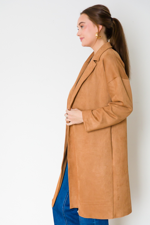 Allen Suede Coat, Camel