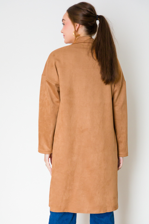 Allen Suede Coat, Camel