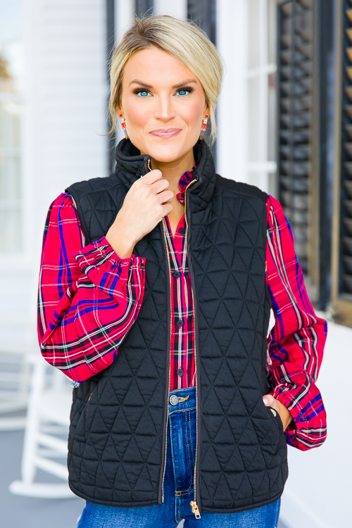 Polar Quilted Vest, Black