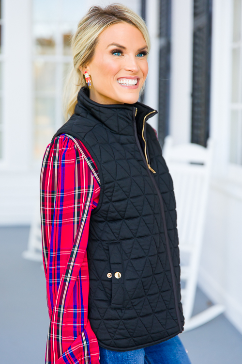 Polar Quilted Vest, Black