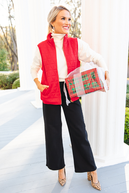 Polar Quilted Vest, Red