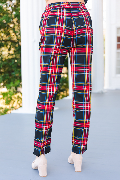 買い誠実 AMERI TARTAN CHECK STRAIGHT PANTS カジュアルパンツ - www