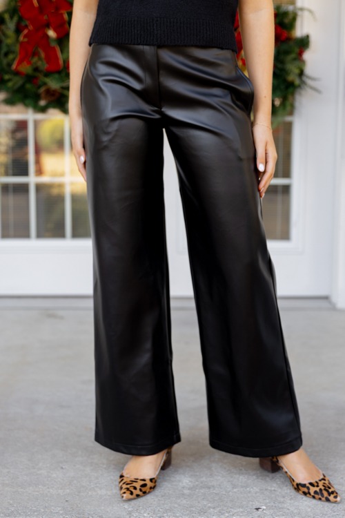 Ollie Leather Trouser, Black