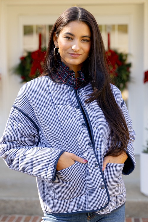 Quilted Gingham Jacket, Navy - 1118-131.jpg
