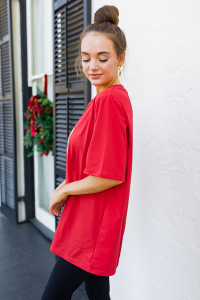 Nutcracker Sequin Tee, Red