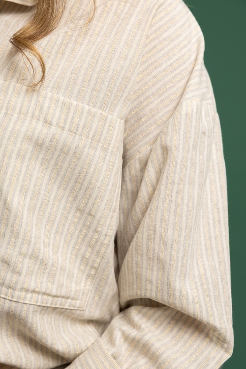 Relaxed Metallic Stripe Shirt - 1118-187.jpg