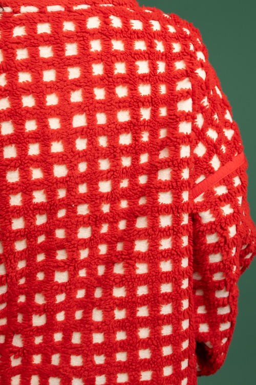Textured Grid Jacket, Red/Cream - 1118-192h.jpg
