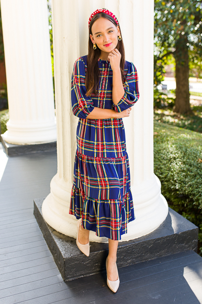 Blue Tartan Midi