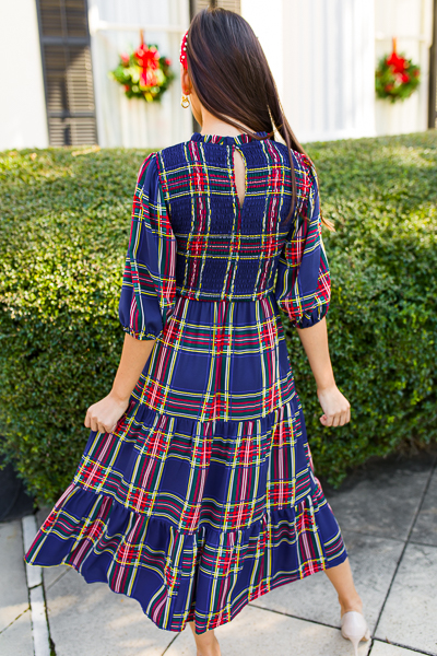 Blue Tartan Midi