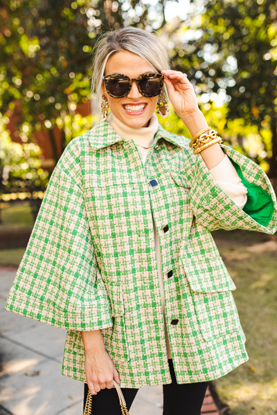 Chic Tweed Jacket, Green