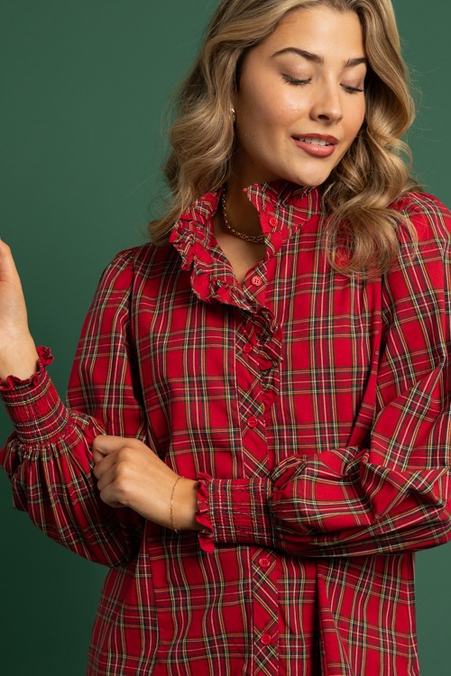 Tartan Plaid Ruffle Top, Red - 1118-240.jpg