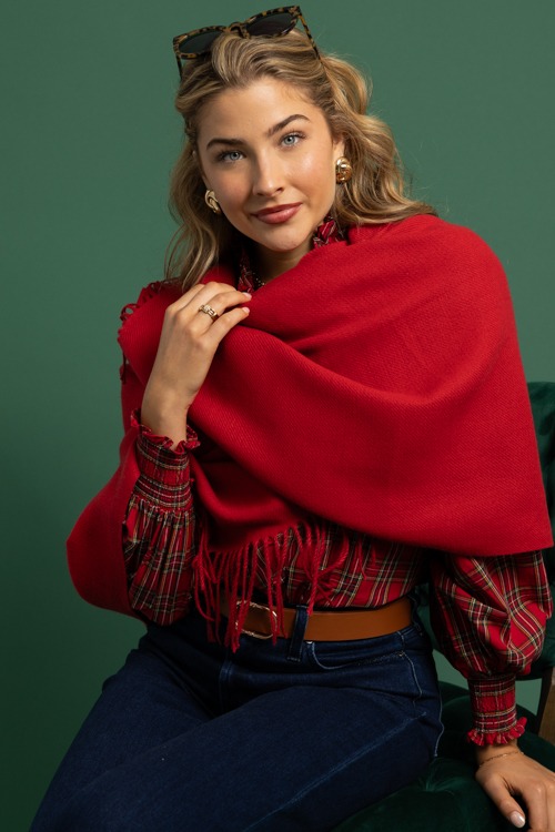 Rosa Scarf, Red