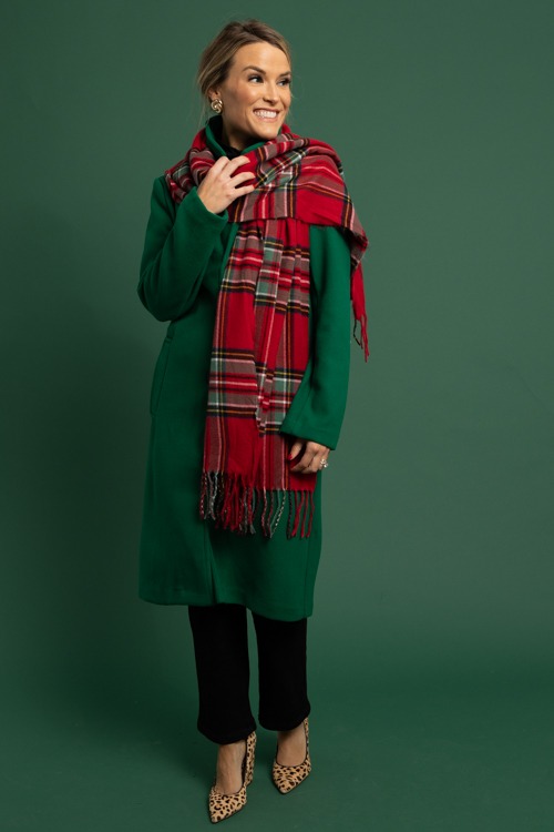 Classic Plaid Scarf, Red - 1118-264h.jpg