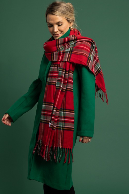 Classic Plaid Scarf, Red - 1118-265.jpg