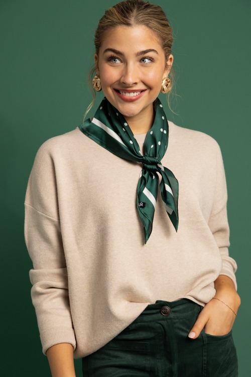 Cindy Polka Dot Scarf, Green - 1118-293.jpg
