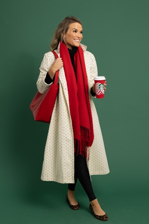 Polka Dot Duster Jacket, Cream